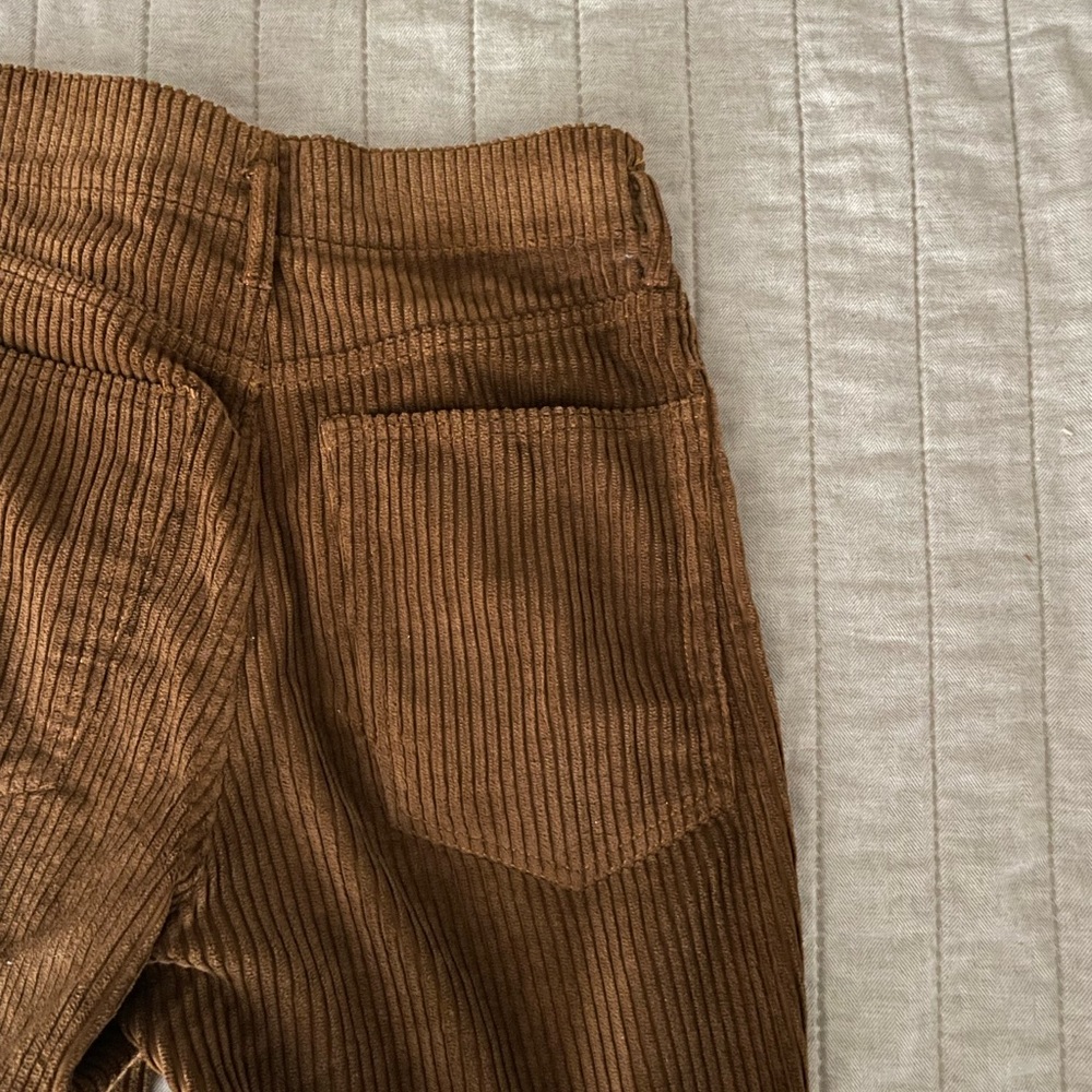 Zara High Waisted Corduroy Trousers